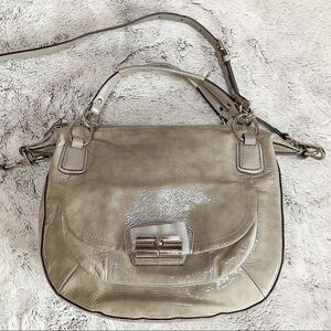 Coach Metallic Silver Hobo Bag